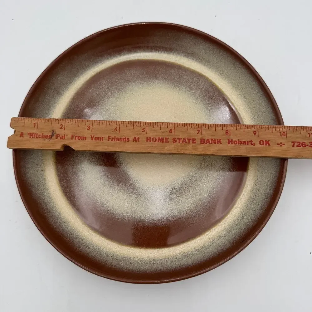 Frankoma Pie Serving Plate Platter Brown 10